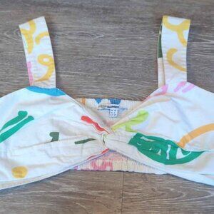 Olivia Rubin Roison Printed Crop Top size 6 womens anthropology